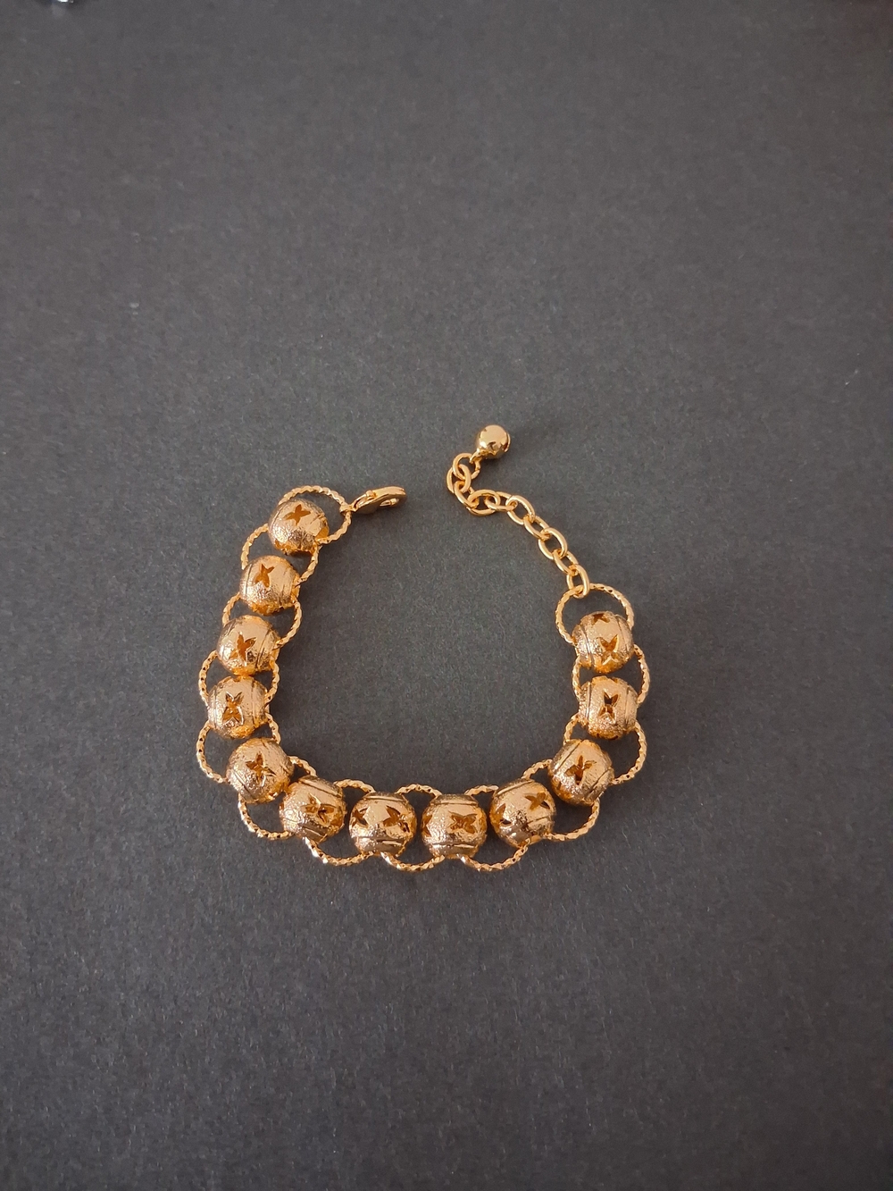 Gold-Tone Beaded Link Bracelet - Women Jewelry